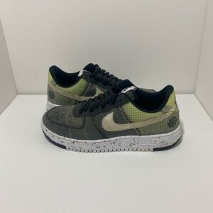 Nike Air Force Neon Green and Black Sneakers